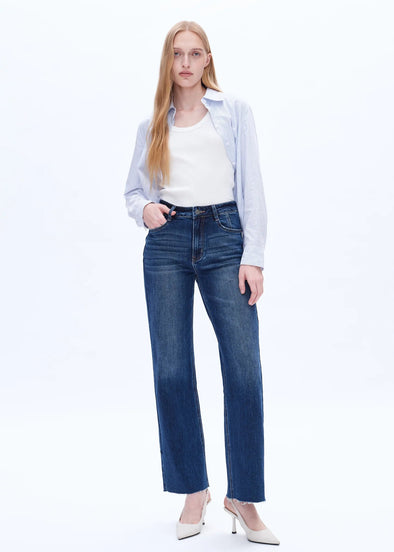 Bayeas High Rise Wide Leg Jeans - Sapphire