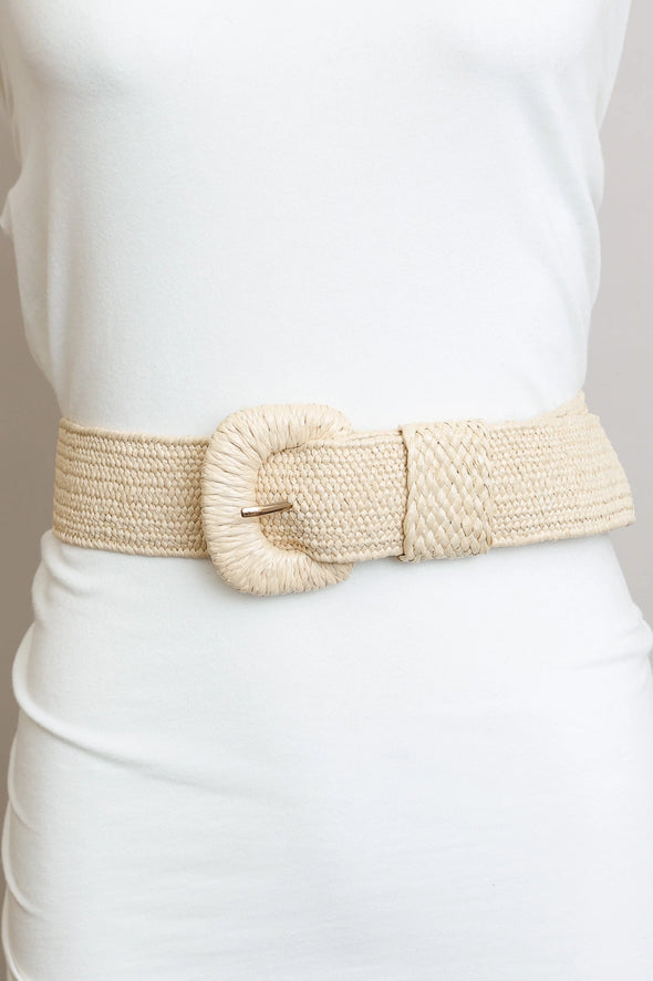 Leto Raffia Belt - Natural