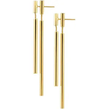 Sahira Double Bar Earrings - Gold