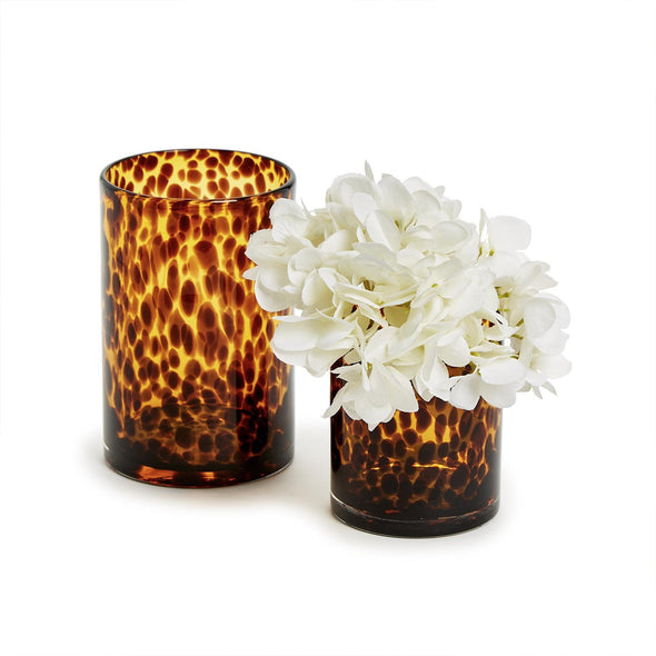 Two's Company S/2 Tortoise Candleholder - Tea Light and Votive