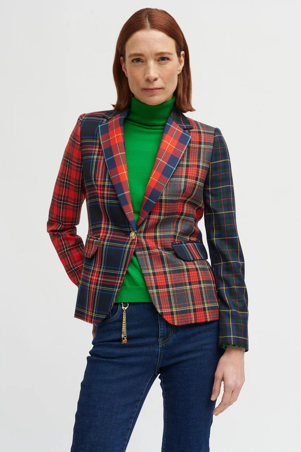 BARILOCHE plaid shops wool jacket