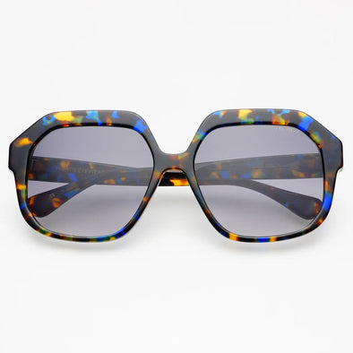 Freyrs Stella Acetate Octagonal Sunglasses - Blue Tortoise