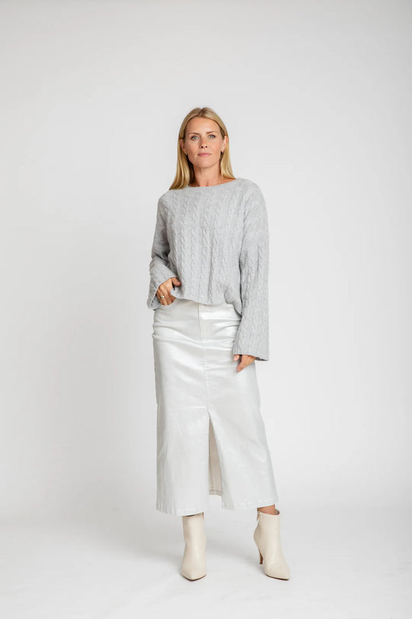 Burgess Cashmere Crew - Dove Grey