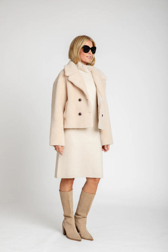 Burgess Bella Sherpa Coat - Champagne