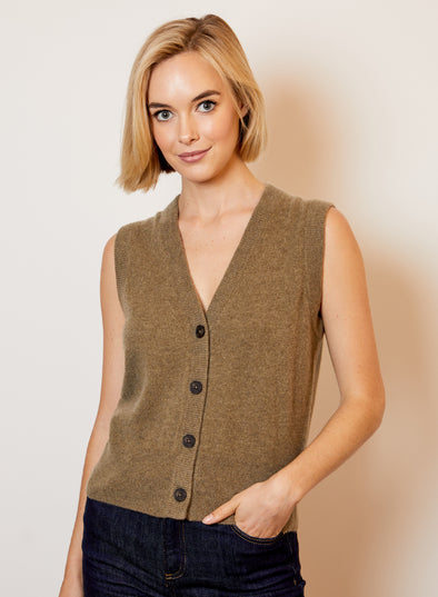 Design History Cashmere Cardigan Vest - Ledbury