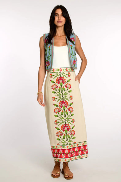 Elizabeth James Phoebe Skirt - Indian Flower Ivory