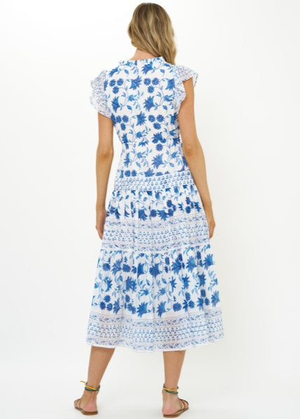 Oliphant Cinched Flirty Dress - Marion Blue