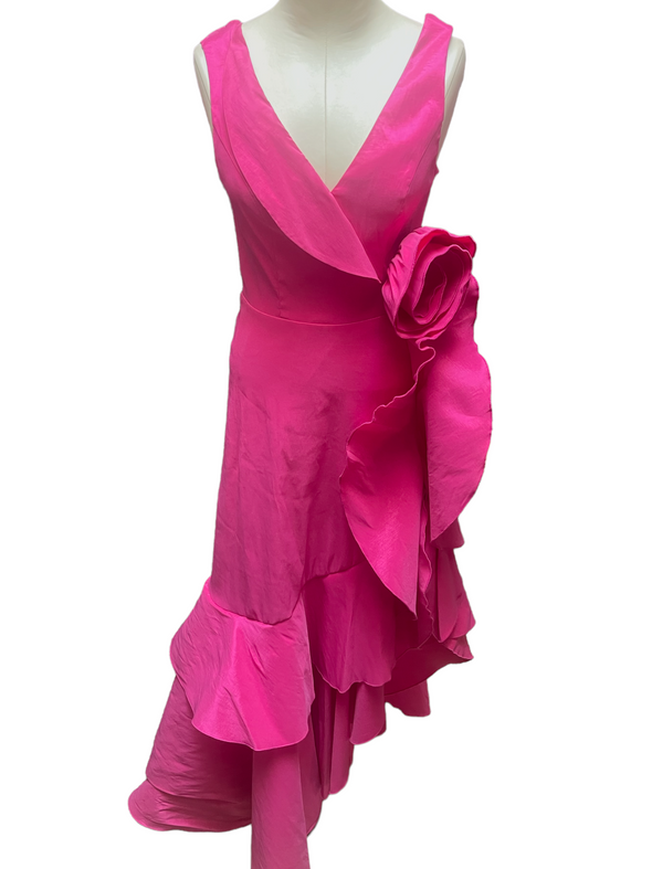 Posh Couture Rose Gown - Fuchsia