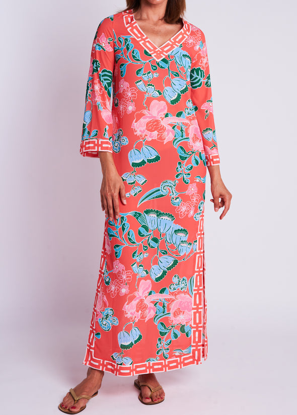 Peppin Caftan - Cordelia Coral Multi