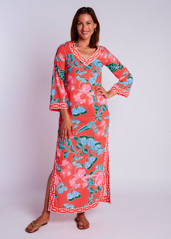 Peppin Caftan - Cordelia Coral Multi