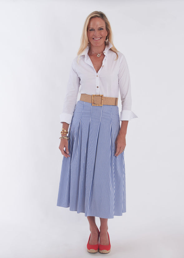 Atoka Skirt - Royal Stripe