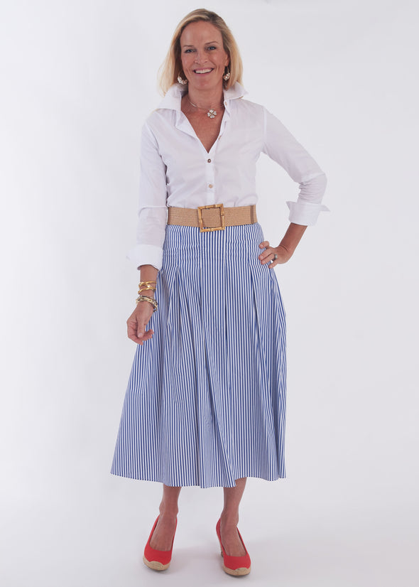 Atoka Skirt - Royal Stripe