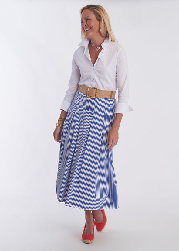 Atoka Skirt - Royal Stripe