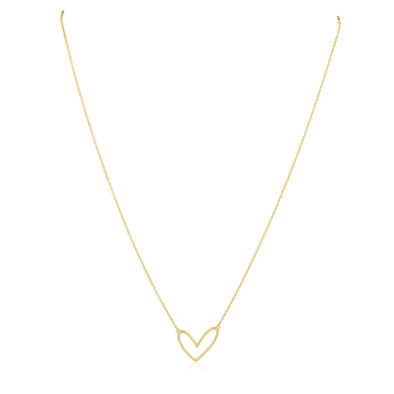 Sahira Abigail Open Heart Necklace - Gold