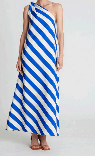 Compania Fantastica Blue Stripe Maxi Dress