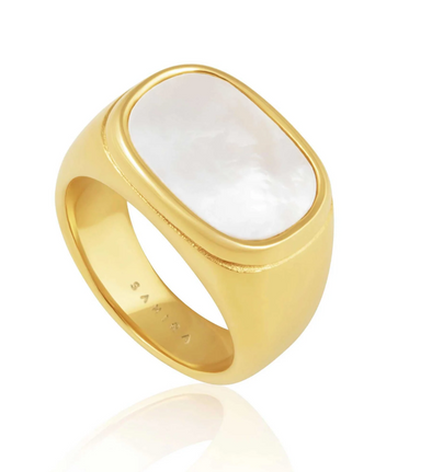 Sahira Mother of Pearl Signet Ring