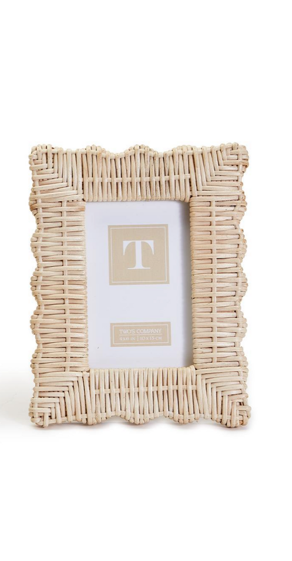 Two's Company Wicker Weave Photo Frame - 4" X 6"