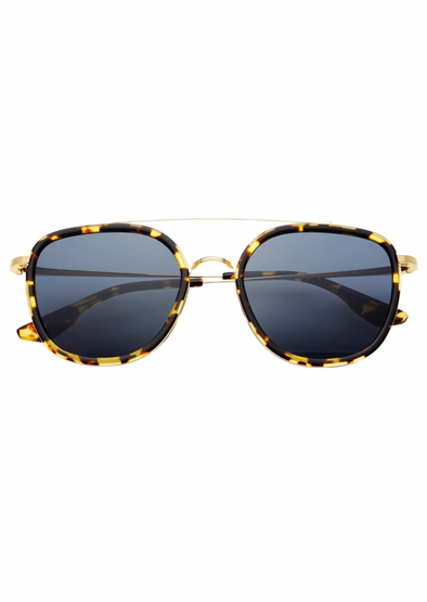 Freyrs Weston Acetate Round Sunglasses - Yellow Tortoise / Gray