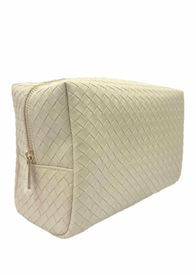 TRVL Luxe Everday Cosmetic Bag - Woven Bisque