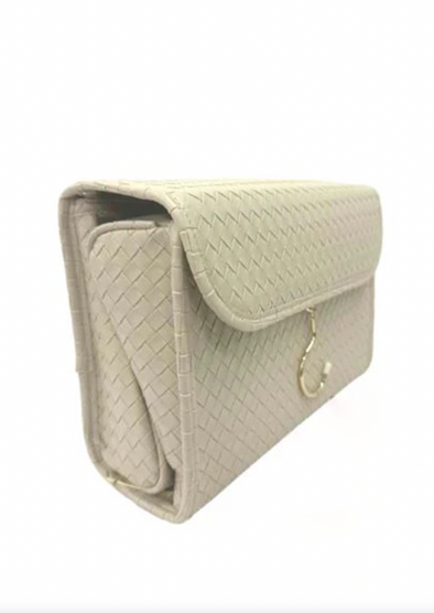 TRVL Luxe Hanging Toiletry case - Woven Bisque