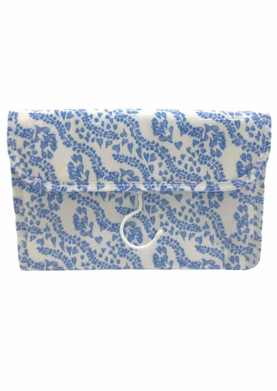 TRVL Luxe Gloss Hanging Toiletry case - All Heart Blue