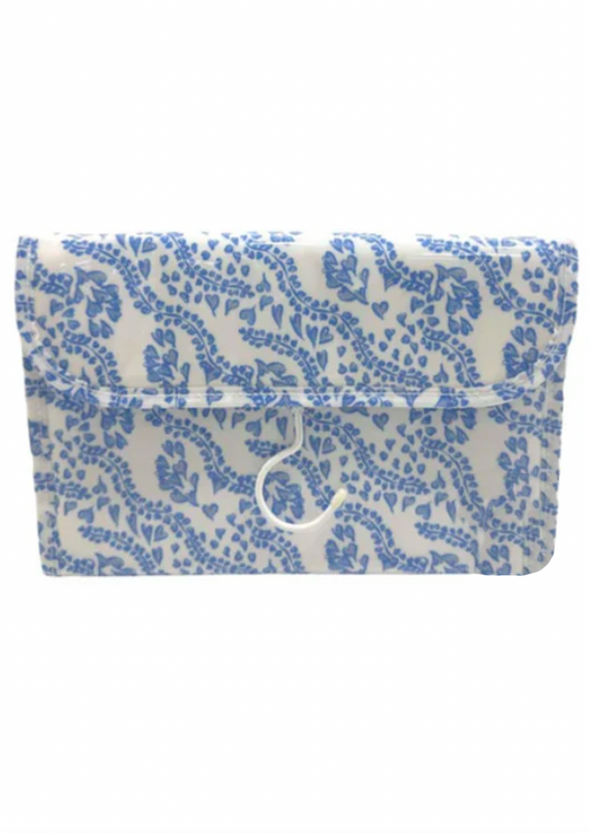 TRVL Luxe Gloss Hanging Toiletry case - All Heart Blue