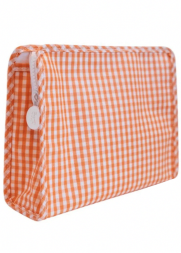 TRVL Roadie Medium Zip Pouch - Gingham Orange