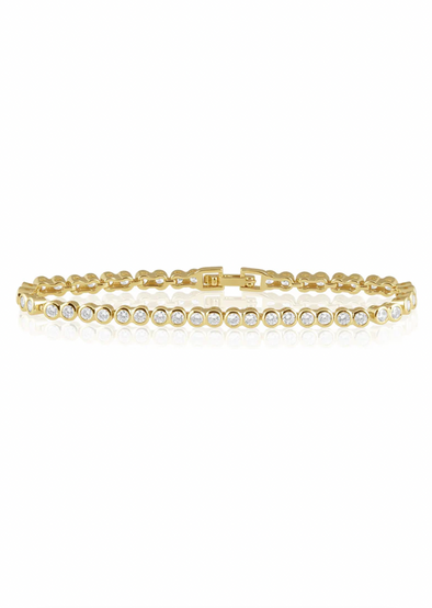 Sahira Bezel Tennis Bracelet - Gold