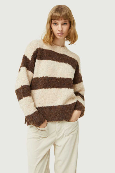 Compañia Fantastica Sweater - Brown and Off White