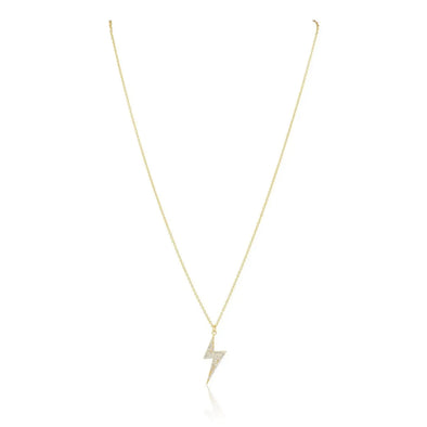 Sahira CZ Bolt Necklace - Gold