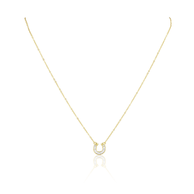 Sahira Off To The Races Horseshoe Necklace - Gold