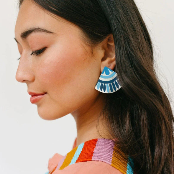 Sunshine Tienda Tile Earrings - Sea Blue