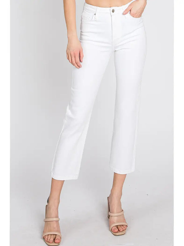 LTJ Siena High Rise Straight Jeans - Optic White – CK Bradley