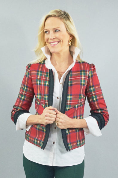 Shortwood Bolero Red Plaid