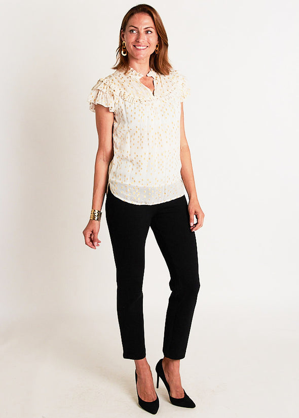 Silla Top - White/Gold