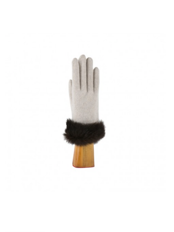 Cashmere Glove with Fur Trim