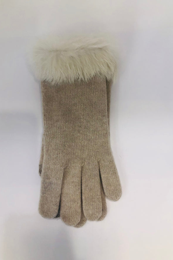 Cashmere Glove with Fur Trim