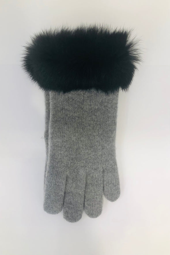 Cashmere Glove with Fur Trim